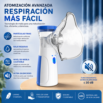 Nebulizador Portátil Silencioso para Niños y Adultos